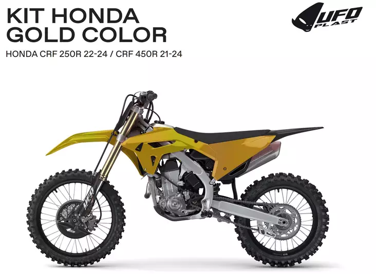UFO Muovisarja 6-osainen CRF250R 22-24- CRF450R 21-24 Gold/Black - Duell MP varaosat ja tarvikkeet - 47644 - 1