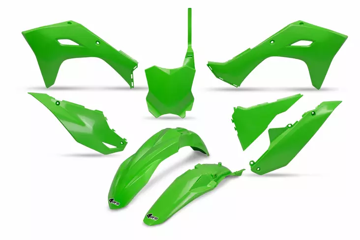 UFO Plastic kit 5-parts OEM Green KX250F 25-.. KX450F 24-.. - Duell MP varaosat ja tarvikkeet - 47214 - 1