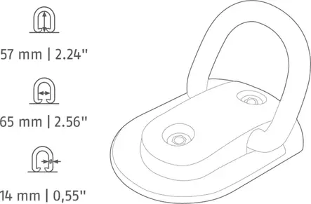 ABUS seinä/maa-ankkuri WBA75 Granit - Duell muut varaosat ja tarvikkeet - 67014 - 1