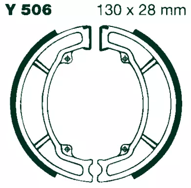 AIR Bromsbackar Y 506 130x28mm parvis - Duell MP varaosat ja tarvikkeet - 68524 - 1
