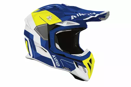 Airoh Kypärä Aviator Ace 2 Shield Sininen/Keltainen kiiltävä, M - Duell ajovarusteet - 60334 - 1