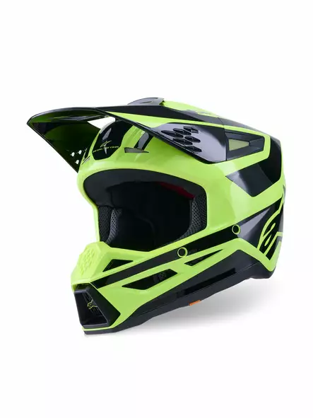 Alpinestars Kypärä S-M3 Heat Fluo Keltainen/Musta, M - Duell ajovarusteet - 36564 - 1