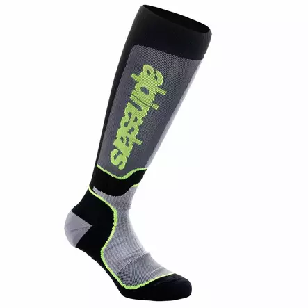 Alpinestars Sukat MX Plus Musta/Harmaa/Fluo Keltainen, L - Duell ajovarusteet - 37874 - 1