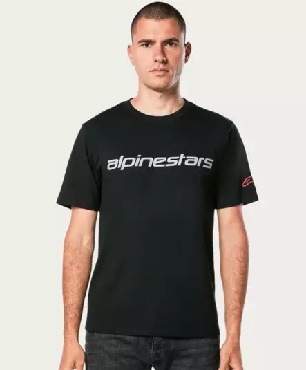 Alpinestars T-Paita Linear Wordmark 2.0 CSF Valkoinen/Punainen/Musta, 2XL - Duell ajovarusteet - 35934 - 1