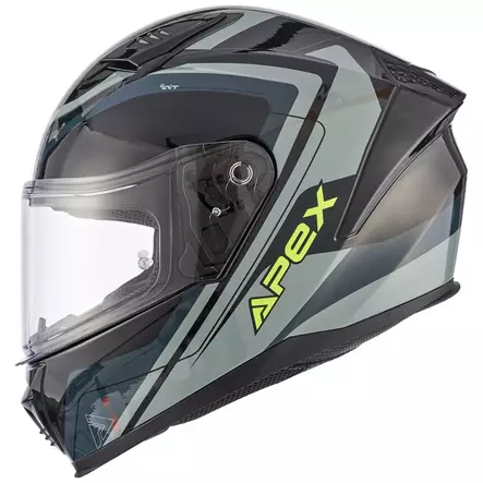 APEX Kypärä FI100 Valencia musta/harmaa/keltainen M - Duell ajovarusteet - 32244 - 1