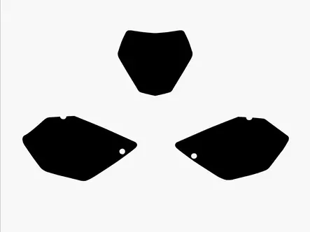 Blackbird numeropohjat musta YZ125/250 06-14 - Duell MP varaosat ja tarvikkeet - 87214 - 1