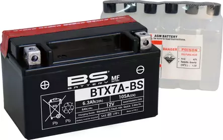 BS Battery BTX7A-BS MF (cp) Maintenance Free - Duell muut varaosat ja tarvikkeet - 131744 - 1