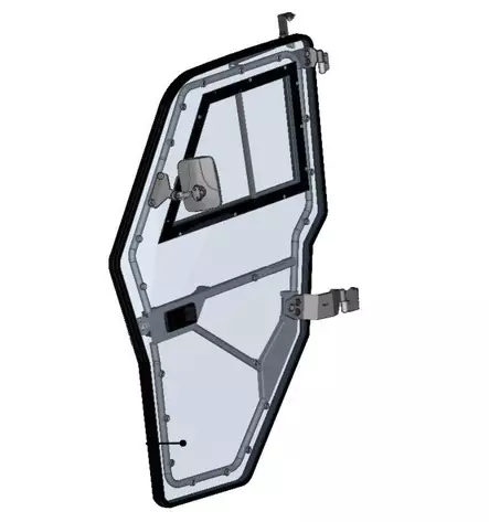 DFK Vasen ovi täydellinen Polaris Ranger XP 1000 2018- - Duell ATV varaosat ja tarvikkeet - 29974 - 1