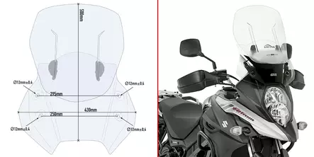 Givi Specific sliding wind-screen Suzuki DL 650 V-Strom (17) - Duell MP varaosat ja tarvikkeet - 100694 - 1