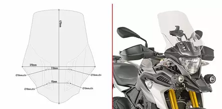 Givi Windshield 47x37cm G310GS 17- - Duell MP varaosat ja tarvikkeet - 100984 - 1