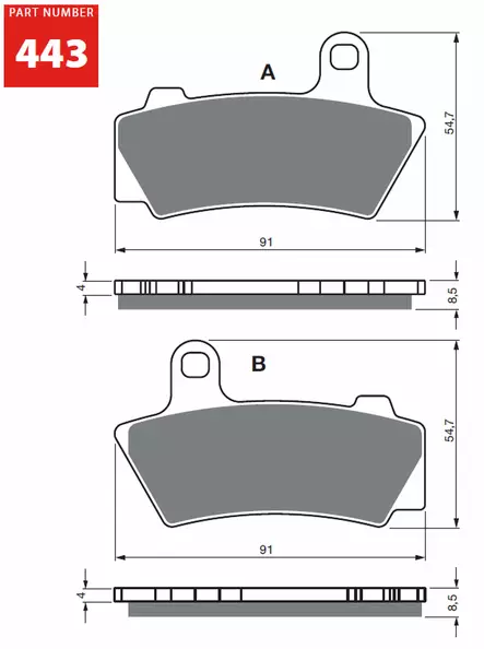 GOLDFREN Jarrupalat 443 Ceramic Carbon S33 - Duell MP varaosat ja tarvikkeet - 68384 - 1