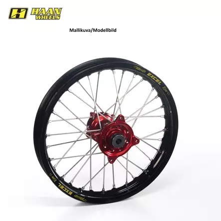Haan wheel KX 250 / KXF 450 03-14 19-2,15 RED HUB/BLACK RIM - Duell MP varaosat ja tarvikkeet - 63874 - 1