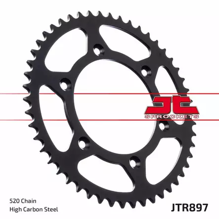 JT Rear Sprocket ZBK - Musta Zinc JTR897.45ZBK - Duell MP varaosat ja tarvikkeet - 117304 - 1