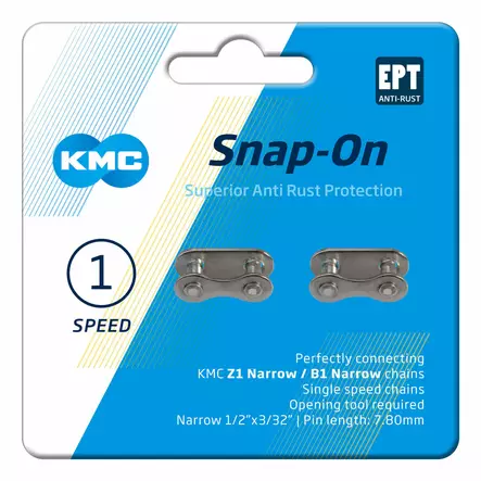 Ketjulukko KMC Snap-on Narrow 3/32" EPT Silver - Duell polkupyörien varaosat ja tarvikkeet - 8194 - 1
