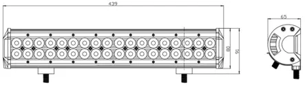 Kinwons Led Kaukovalopaneeli 10-30V 108W Combo - Duell ATV varaosat ja tarvikkeet - 138934 - 1