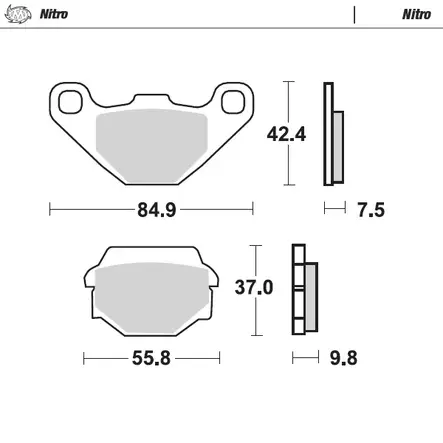 Moto-Master Jarrupalat Kawasaki: taakse KLR650 1989-2003 Husaberg all models - Duell MP varaosat ja tarvikkeet - 121094 - 1