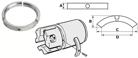 Osculati anodi (sinkki) Volvo Penta (3858399) - Duell venetarvikkeet - 135224 - 1