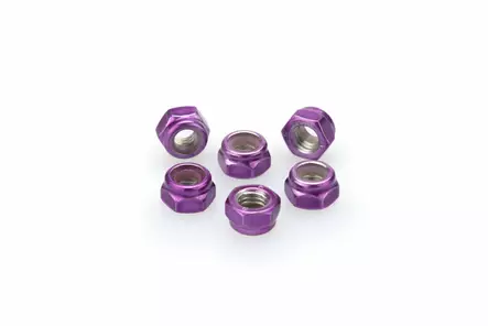 Puig Blister 6 Locknut M5 C/Purple - Duell MP varaosat ja tarvikkeet - 99164 - 1