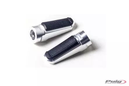 Puig Footpegs Racing+Rubber Rig/Left C/Silver - Duell MP varaosat ja tarvikkeet - 91984 - 1