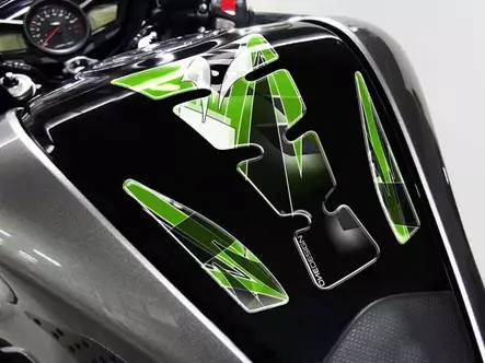 Puig Tank Pad Mod.Wings Kawasaki C/Green-Black - Duell MP varaosat ja tarvikkeet - 93784 - 1