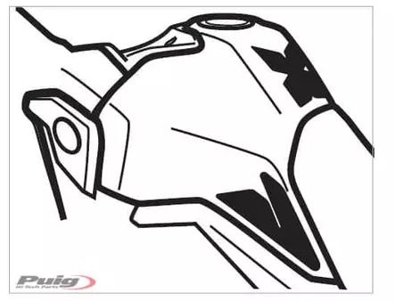 Puig Tank Pad + Side Part Africa Twin 16-17'C/Carbon Lo - Duell MP varaosat ja tarvikkeet - 90504 - 1