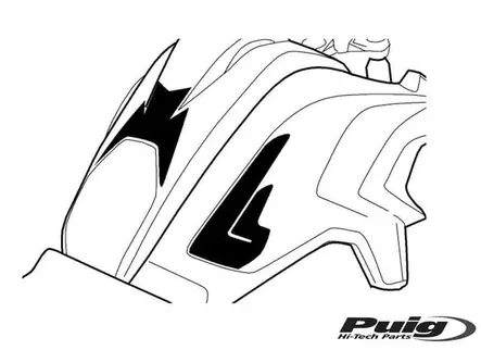 Puig Tank Pad + Side Part Bmw R1200Gs 13-16'C/Carbon - Duell MP varaosat ja tarvikkeet - 91604 - 1