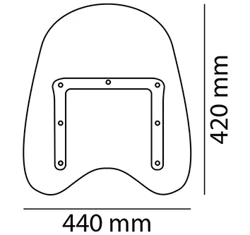Puig Windshield Universal Mod.Chopper C/Clear - Duell MP varaosat ja tarvikkeet - 99564 - 1