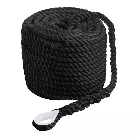 Qvarken Ankkuriköysi Classic koussilla 10mm 30m musta - Duell venetarvikkeet - 139534 - 1