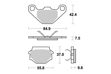 Sbs Jarrupalat Racing Sintered - Duell MP varaosat ja tarvikkeet - 124064 - 1