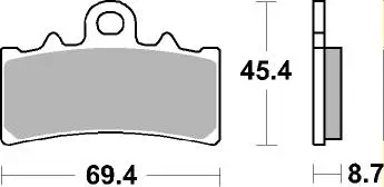 Sbs Jarrupalat Sintered - Duell MP varaosat ja tarvikkeet - 122134 - 1