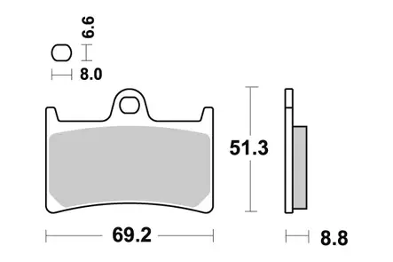 Sbs Jarrupalat Sintered - Duell MP varaosat ja tarvikkeet - 123374 - 1