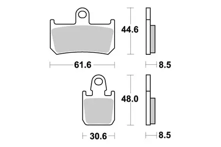 Sbs Jarrupalat Sintered - Duell MP varaosat ja tarvikkeet - 123954 - 1