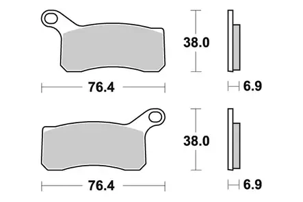 Sbs Jarrupalat Sintered Offroad - Duell MP varaosat ja tarvikkeet - 122914 - 1