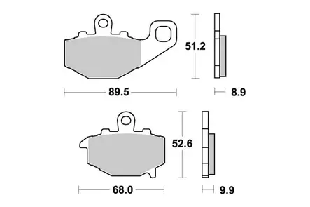 Sbs Jarrupalat Sintered Taakse - Duell MP varaosat ja tarvikkeet - 123444 - 1