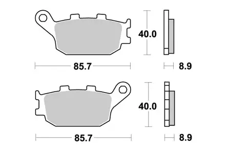 Sbs Jarrupalat Sintered Taakse - Duell MP varaosat ja tarvikkeet - 123484 - 1