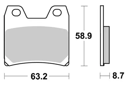 Sbs Jarrupalat Sintered Taakse - Duell MP varaosat ja tarvikkeet - 124004 - 1