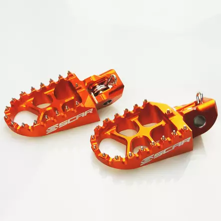 Scar Evolution Footpegs -Ktm/Husq. SX/F 16-22 EXC/F 17-23 SX85 18-24 Orange - Duell MP varaosat ja tarvikkeet - 75214 - 1