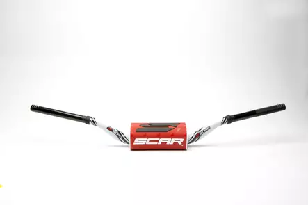 Scar Handlebar O² COLOR Ø28,6 (1 1/8”) - McGrath/Short Ktm - WHITE Bar - RED Ba - Duell MP varaosat ja tarvikkeet - 75114 - 1