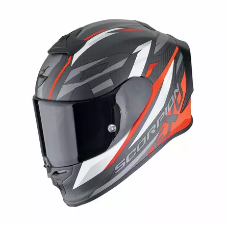 SCORPION Kypärä EXO-R1 EVO AIR CARBON AIR RUNNER Mattamusta-Punainen, M - Duell ajovarusteet - 50464 - 1