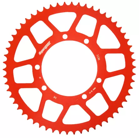 Supersprox Takaratas, Punainen, 58 hammasta (420), Ø100mm, Fantic 50cc 07-19 - Duell mopojen varaosat ja tarvikkeet - 119344 - 1