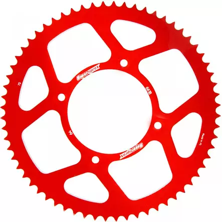 Supersprox Takaratas, Punainen, 64 hammasta (420), Ø100mm, Beta RR 05- - Duell mopojen varaosat ja tarvikkeet - 119854 - 1