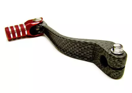 Tec-X Vaihdepoljin Carbon-kuvio/Punainen Derbi Senda / Aprilia RXSX 06- / Gi - Duell mopojen varaosat ja tarvikkeet - 114474 - 1