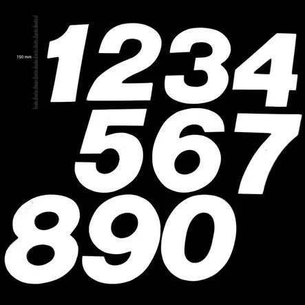 TMV MX Digits 150mm White '2' (3pcs) - Duell MP varaosat ja tarvikkeet - 88084 - 1