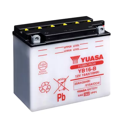 Yuasa akku YB16-B (cp) Happopatruuna mukana (2) - Duell muut varaosat ja tarvikkeet - 131914 - 1