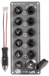 Katkaisijapaneeli 5 kytkintä + 12V - Duell venetarvikkeet - 6224 - 1