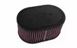 K&N Universal Clamp-On Air Filter 2-1/8" Dual Flg 6-1/4 X 4"Od3"H - Duell MP varaosat ja tarvikkeet - 127274 - 1