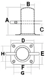 Osculati Ercole pollari 50mm - Duell venetarvikkeet - 5694 - 1
