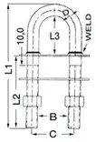 Osculati keulasilmukka RST 9.5x110mm - Duell venetarvikkeet - 5864 - 1