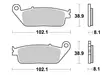 Sbs Jarrupalat Ceramic - Duell MP varaosat ja tarvikkeet - 123224 - 1