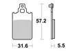 Sbs Jarrupalat Ceramic - Duell MP varaosat ja tarvikkeet - 123654 - 1